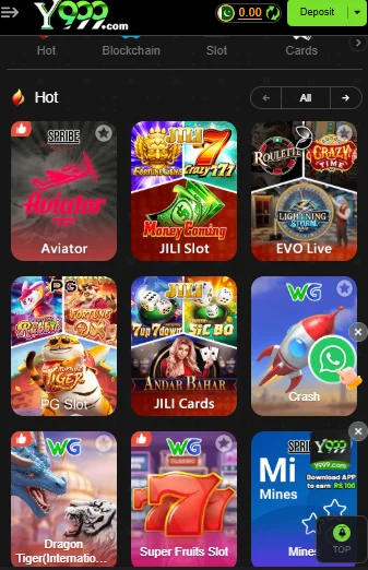 Games in Y999 APP
